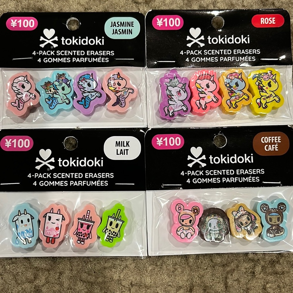 Tokidoki scented erasers